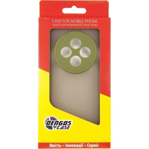 Чехол для мобильного телефона Dengos Oppo Reno 12 F/FS Matte + glass (Green) (DG-KM-110)