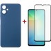 Чехол для мобильного телефона Dengos Samsung Galaxy A06 Carbon + glass (Blue) (DG-KM-114)