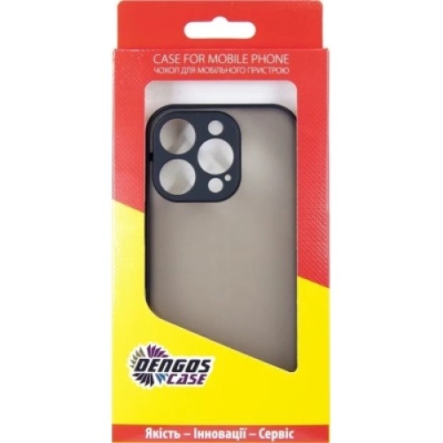 Чехол для мобильного телефона Dengos Matte iPhone 16 Pro (black) (DG-TPU-MATT-150)
