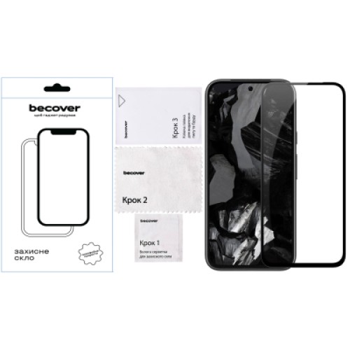 Стекло защитное BeCover Google Pixel 8a Black (711663)