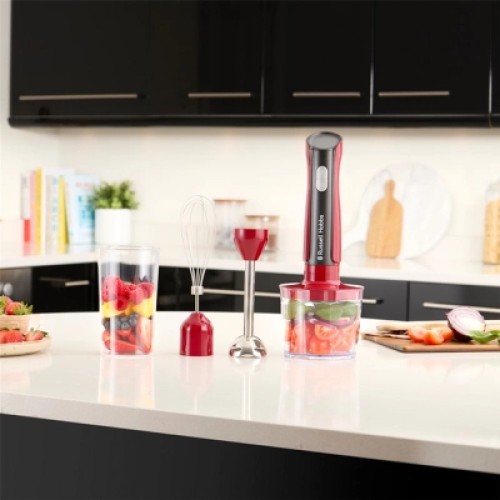 Блендер Russell Hobbs Hobbs заглибний Desire Red, 500Вт, чаша-500мл, вінчик, міні-подріб. (27140-56)