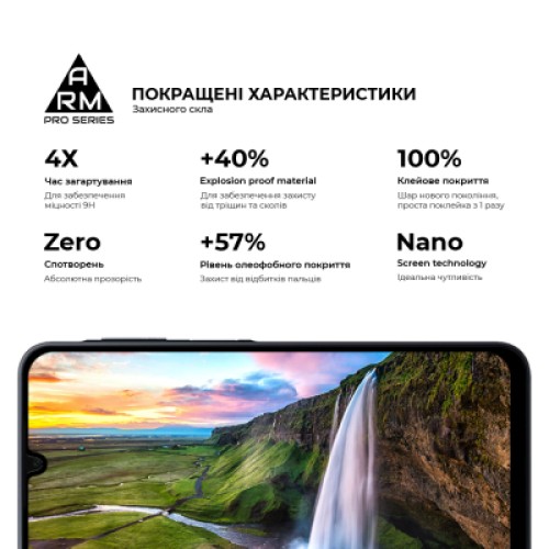 Стекло защитное Armorstandart Pro Samsung A16 4G (A165) Black (ARM80171)