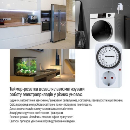 Умная розетка ColorWay CW-STM01-24H