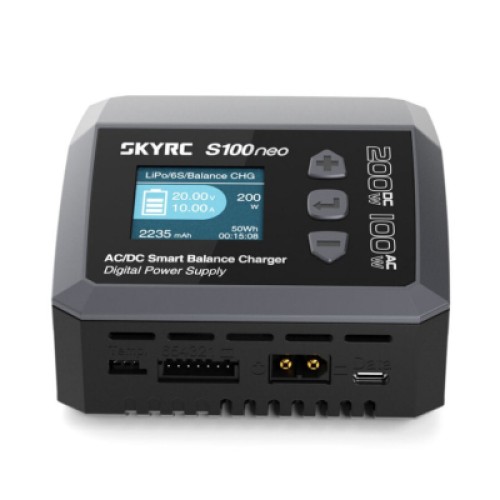 Зарядное устройство для дрона SkyRc S100 Neo LiPo 1-6s 200W AC/DC 200W (S100neo)