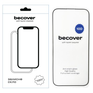 Стекло защитное BeCover Apple iPhone 16 Pro Max 10D Black (712324)