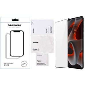 Стекло защитное BeCover Motorola Edge 50 Pro Black (712346)