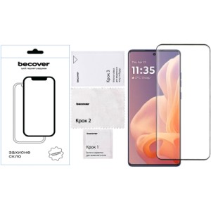 Стекло защитное BeCover Motorola Moto G85 Black (712350)