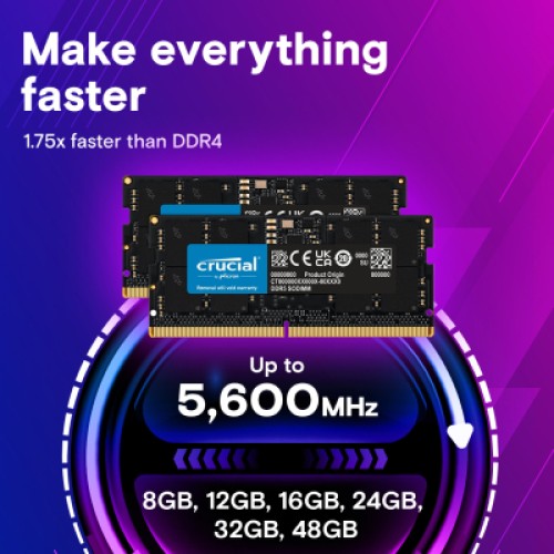 Модуль памяти для ноутбука SoDIMM DDR5 8GB 5200 MHz Micron (CT8G52C42S5)