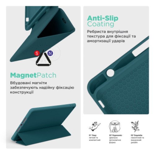 Чехол для планшета Armorstandart Smart Fold Pen Apple iPad Pro 11 (2024) Pine Green (ARM78129)