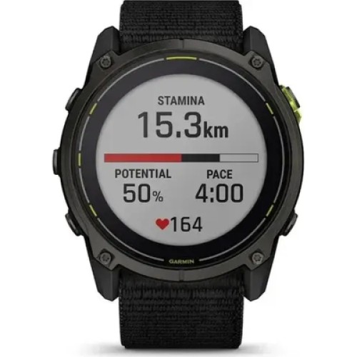 Смарт-часы Garmin Enduro 3, Crbn Gry DLC Ti w/Blk Sport Loop Band, GPS (010-02751-01)