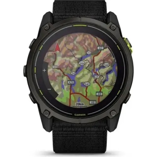Смарт-часы Garmin Enduro 3, Crbn Gry DLC Ti w/Blk Sport Loop Band, GPS (010-02751-01)