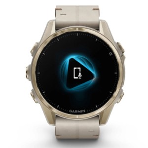 Смарт-часы Garmin fenix 8 43mm, AMOLED, Saph, SftGldSS/FogGryLeatherBnd, Excl, GPS (010-02903-40)