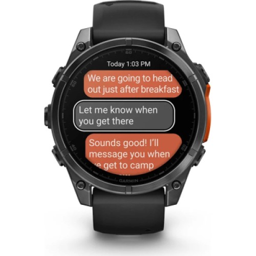 Смарт-часы Garmin fenix 8 47mm, AMOLED, Glass/SS, SlateGray Steel/Black, BlkBnd, GPS (010-02904-00)