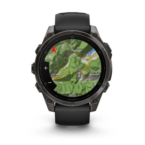 Смарт-часы Garmin fenix 8 47mm, AMOLED, Saph, CrbnGryTi/Blk, Blk/PebbleGryBnd, GPS (010-02904-21)