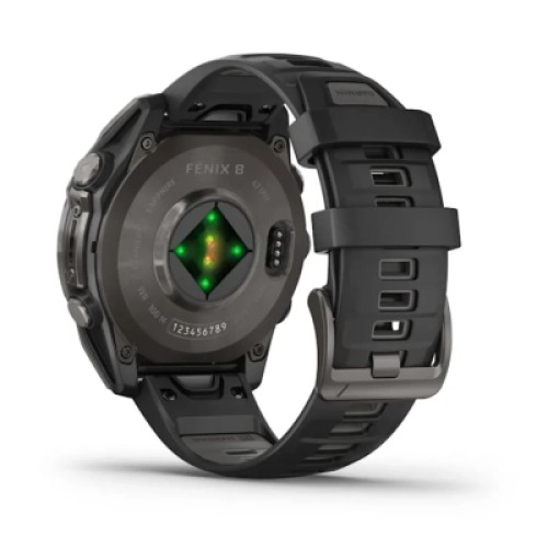 Смарт-часы Garmin fenix 8 47mm, AMOLED, Saph, CrbnGryTi/Blk, Blk/PebbleGryBnd, GPS (010-02904-21)