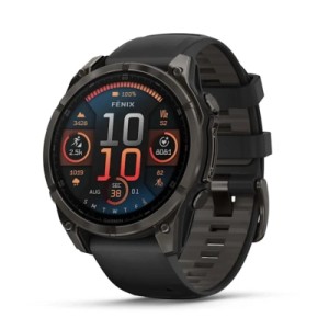 Смарт-часы Garmin fenix 8 47mm, AMOLED, Saph, CrbnGryTi/Blk, Blk/PebbleGryBnd, GPS (010-02904-21)