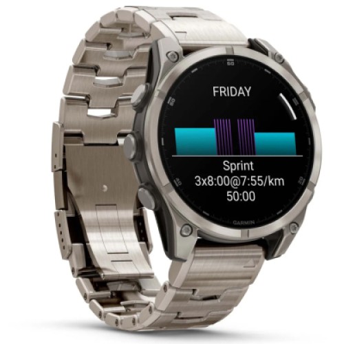 Смарт-часы Garmin fenix 8 47mm, AMOLED, Saph, Ti/Bare/Graphite w/TiBand,Excl, GPS (010-02904-40)