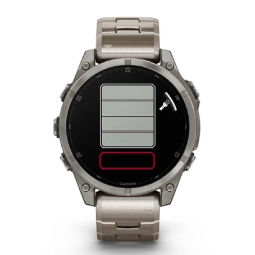 Смарт-часы Garmin fenix 8 47mm, AMOLED, Saph, Ti/Bare/Graphite w/TiBand,Excl, GPS (010-02904-40)