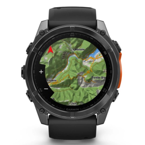 Смарт-часы Garmin fenix 8 51mm, AMOLED, Glass/SS, SlateGray Steel/Black,BlkBnd, GPS (010-02905-00)