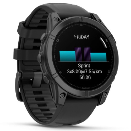 Смарт-часы Garmin fenix E, 47mm, Slate Gray Steel/Black, GPS (010-03025-01)