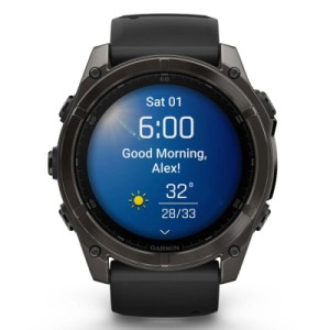 Смарт-часы Garmin fenix 8 51mm,AMOLED,Saph,CrbnGryTi/Blk,Blk/PebbleGryBnd (010-02905-21)