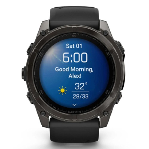 Смарт-часы Garmin fenix 8 51mm,AMOLED,Saph,CrbnGryTi/Blk,Blk/PebbleGryBnd (010-02905-21)