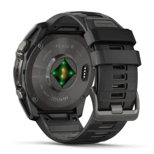Смарт-часы Garmin fenix 8 51mm,AMOLED,Saph,CrbnGryTi/Blk,Blk/PebbleGryBnd (010-02905-21)