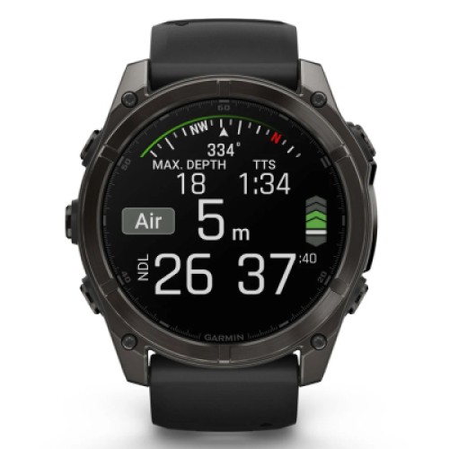 Смарт-часы Garmin fenix 8 51mm,AMOLED,Saph,CrbnGryTi/Blk,Blk/PebbleGryBnd (010-02905-21)