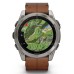 Смарт-часы Garmin fenix 8 51mm,AMOLED,Sapphire, Bare Ti, Blk/Chsnt Lthr (010-02905-40)