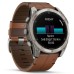 Смарт-часы Garmin fenix 8 51mm,AMOLED,Sapphire, Bare Ti, Blk/Chsnt Lthr (010-02905-40)