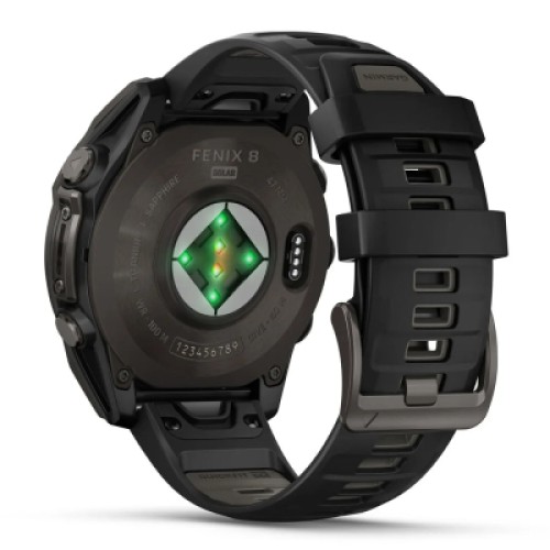 Смарт-часы Garmin fenix 8 47mm,Saph Solar,CrbnGry Ti/Blk,Blk/PblGryBnd (010-02906-11)