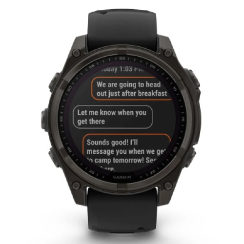 Смарт-часы Garmin fenix 8 47mm,Saph Solar,CrbnGry Ti/Blk,Blk/PblGryBnd (010-02906-11)