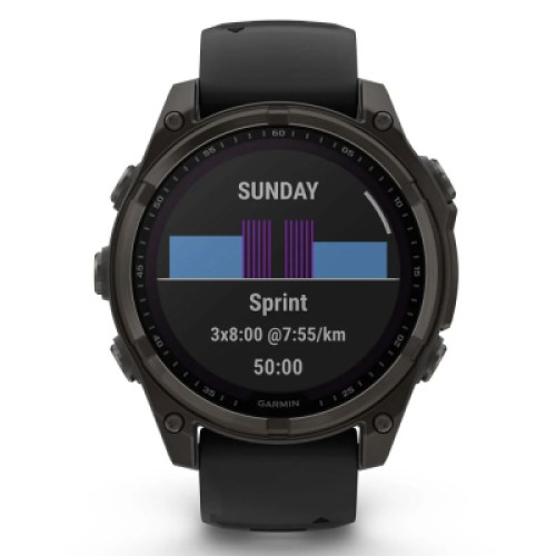 Смарт-часы Garmin fenix 8 47mm,Saph Solar,CrbnGry Ti/Blk,Blk/PblGryBnd (010-02906-11)