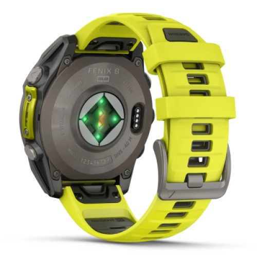 Смарт-часы Garmin fenix 8 47mm,Saph Solar, BareTi/Graphite,AmpYe/GrphBnd (010-02906-21)