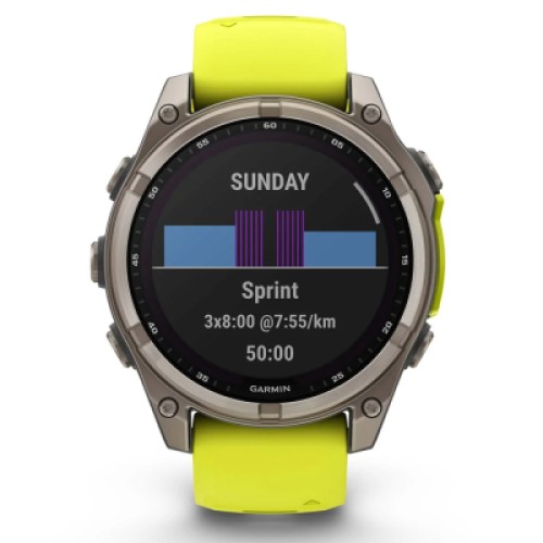Смарт-часы Garmin fenix 8 47mm,Saph Solar, BareTi/Graphite,AmpYe/GrphBnd (010-02906-21)