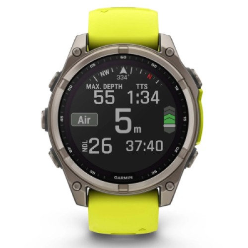 Смарт-часы Garmin fenix 8 47mm,Saph Solar, BareTi/Graphite,AmpYe/GrphBnd (010-02906-21)