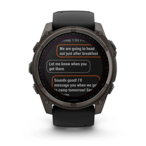 Смарт-часы Garmin fenix 8 51mm,Saph Solar,CrbnGry Ti/Blk,Blk/PblGryBnd (010-02907-11)