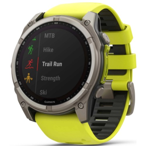Смарт-часы Garmin fenix 8 51mm,Saph Solar, BareTi/Graphite,AmpYe/GrphBnd (010-02907-21)