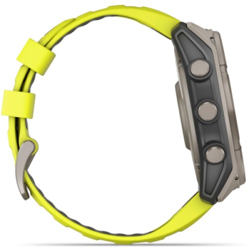 Смарт-часы Garmin fenix 8 51mm,Saph Solar, BareTi/Graphite,AmpYe/GrphBnd (010-02907-21)
