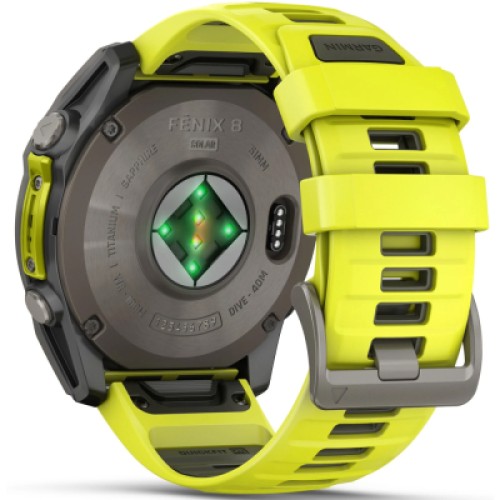 Смарт-часы Garmin fenix 8 51mm,Saph Solar, BareTi/Graphite,AmpYe/GrphBnd (010-02907-21)