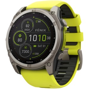 Смарт-часы Garmin fenix 8 51mm,Saph Solar, BareTi/Graphite,AmpYe/GrphBnd (010-02907-21)