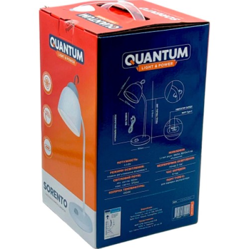Настольная лампа Quantum SORENTO LED з USB (QM-TL1020)
