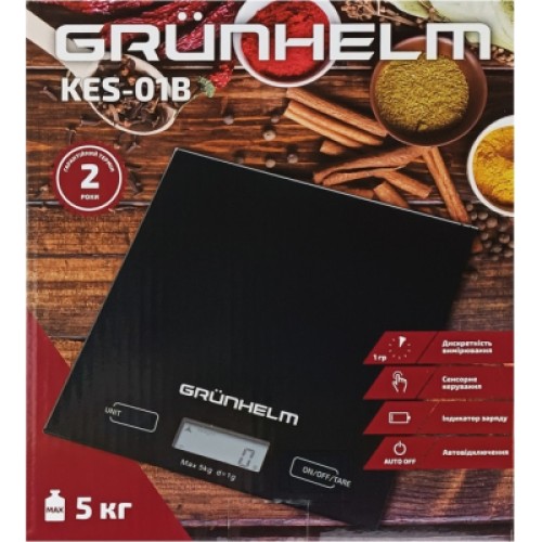 Весы кухонные Grunhelm KES-01B
