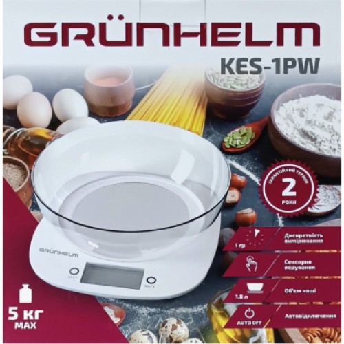 Весы кухонные Grunhelm KES-1PW