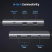 Концентратор Ugreen USB3.1 Type-C to HDMIx2 4K60Hz (8k30Hz)/USB3.0x2/Type-C/PD 100W CM498 (15852)