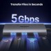 Концентратор Ugreen USB3.1 Type-C to HDMIx2 4K60Hz (8k30Hz)/USB3.0x2/Type-C/PD 100W CM498 (15852)