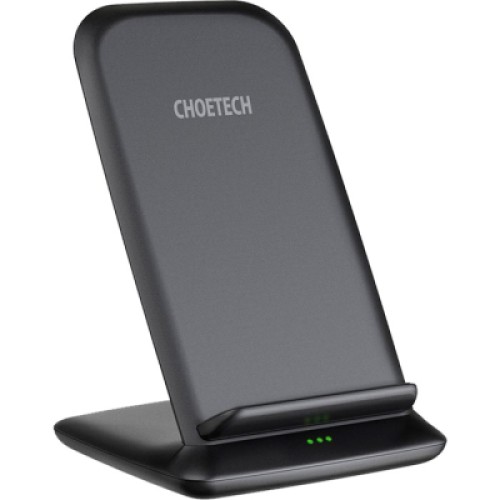 Зарядное устройство Choetech 15W Fast Wireless Charging Stand 2coils black (T555-F-BK)