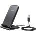 Зарядное устройство Choetech 15W Fast Wireless Charging Stand 2coils black (T555-F-BK)