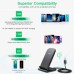Зарядное устройство Choetech 15W Fast Wireless Charging Stand 2coils black (T555-F-BK)