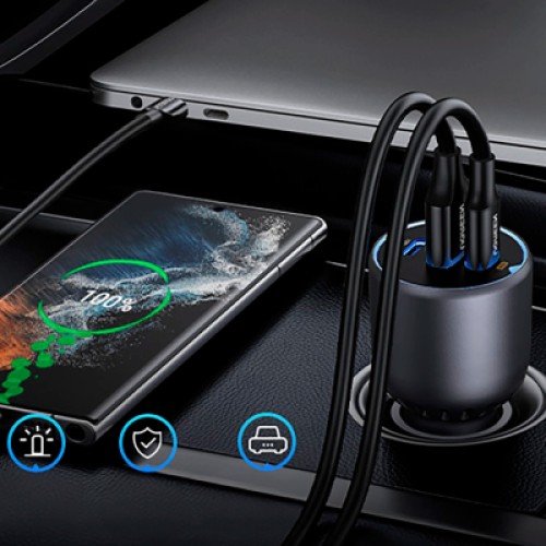 Зарядное устройство Ugreen 3xUSB 130W (2xUSB-C+USB-A) QC3.0 (EC705) (35025)